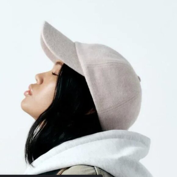 NWT ZARA FELT TEXTURE HAT SAND main image 4